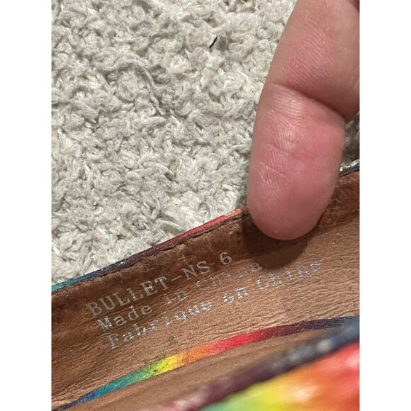 Jeffrey Campbell Bullet Platform Heels Womens Sz 6 Rainbow LGBTQ Pride Handmade - Picture 10 of 13